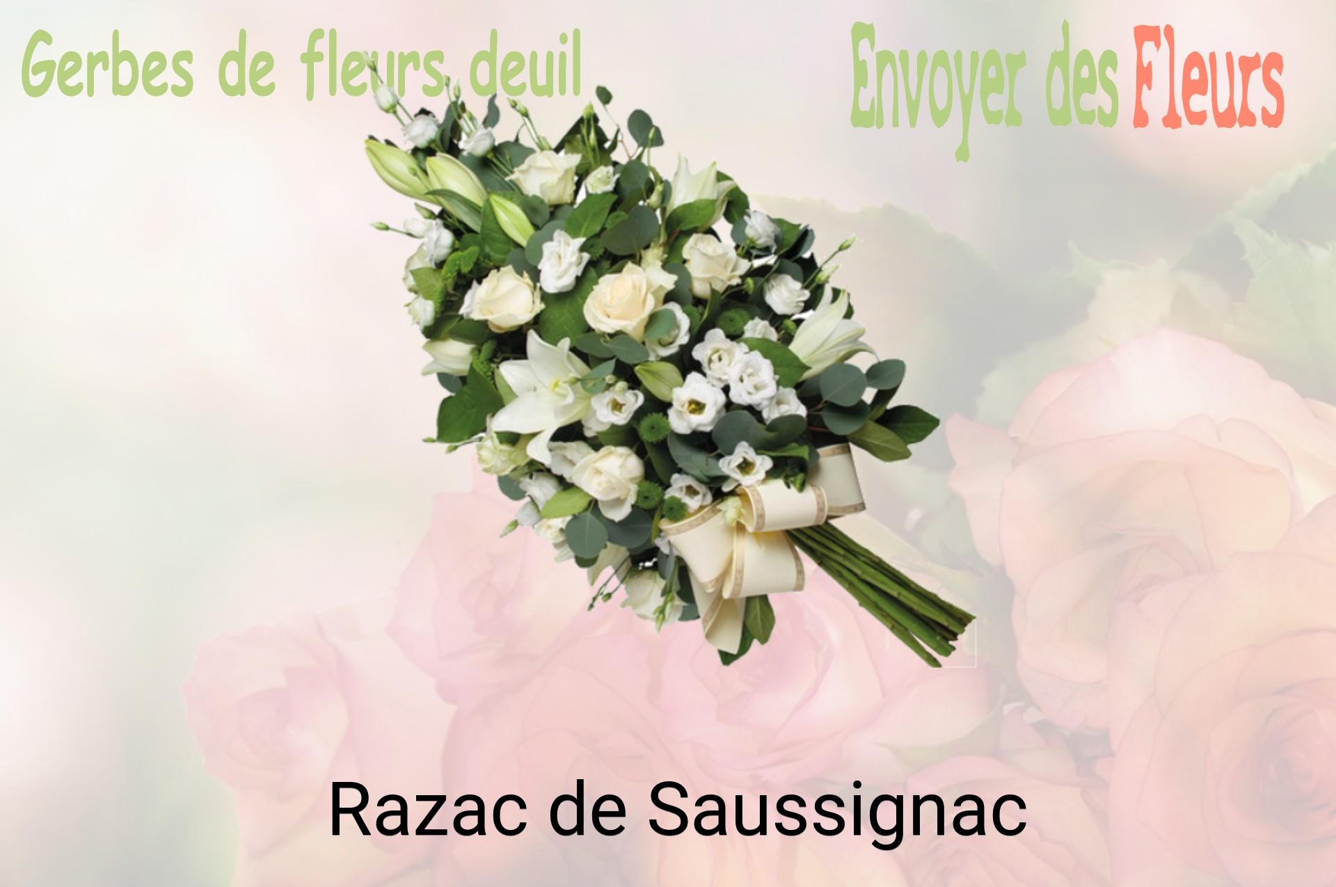 Gerbe de fleurs de deuil livrée à Razac-de-Saussignac